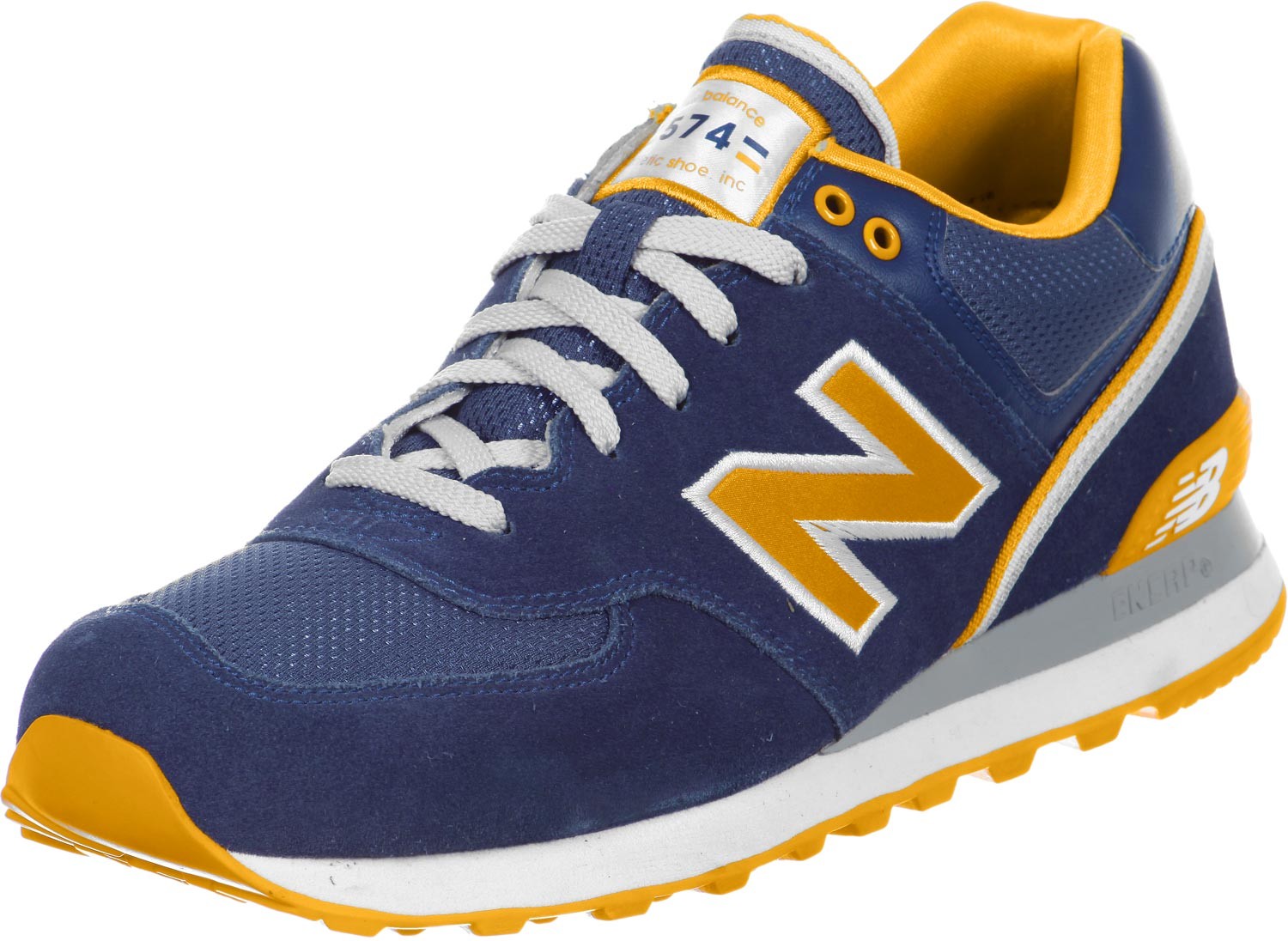 new balance homme bleu et jaune, Chaussures New Balance ML574 Pour Homme - coloris: bleu/jaune
